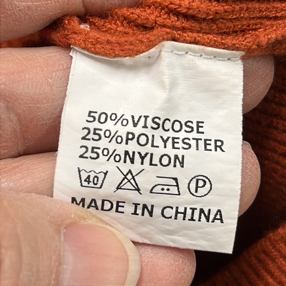 CHERFLY Dolman SLV Faux Wrap Backless Bodycon/Glam Belt Caramel Sweater Dress S - Picture 13 of 16